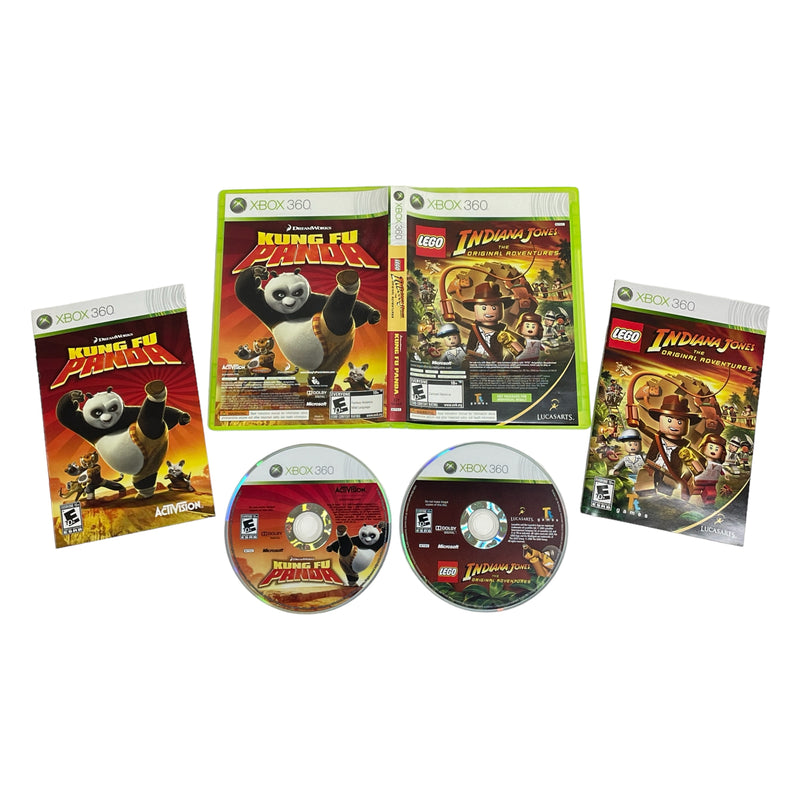 Lego Indiana Jones & Kung Fu Panda Microsoft Xbox 360 Dual Pack Video Game