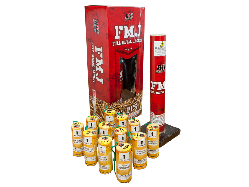 (12) Big Fireworks FMJ Highly Potent Canister Artillery Shells