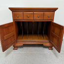 Southern Colonial Solid Cherry Wood Record Album Vinyl Storage Cabinet End Table