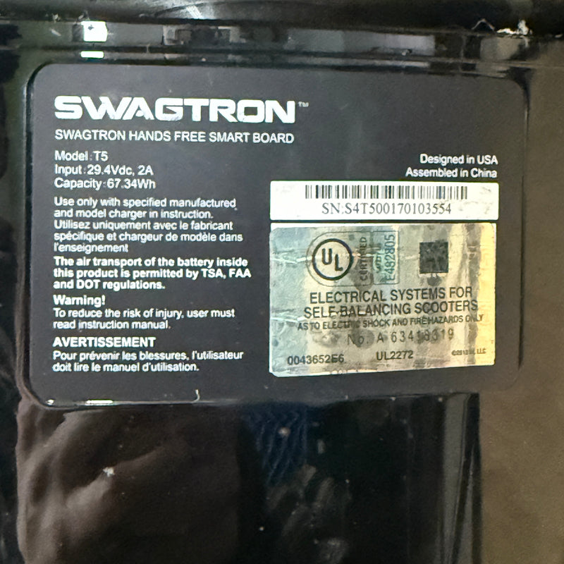 Swagtron Self Balancing Electric Scooter Board Hoverboard T5