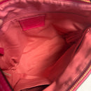 Coach Scribble Monogram Canvas Hot Pink Leather Trim Purse Tote Bag F21894