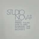 (4) Studio Nova French Tulips Floral Flowers 8.5" Lunch Plates CH007