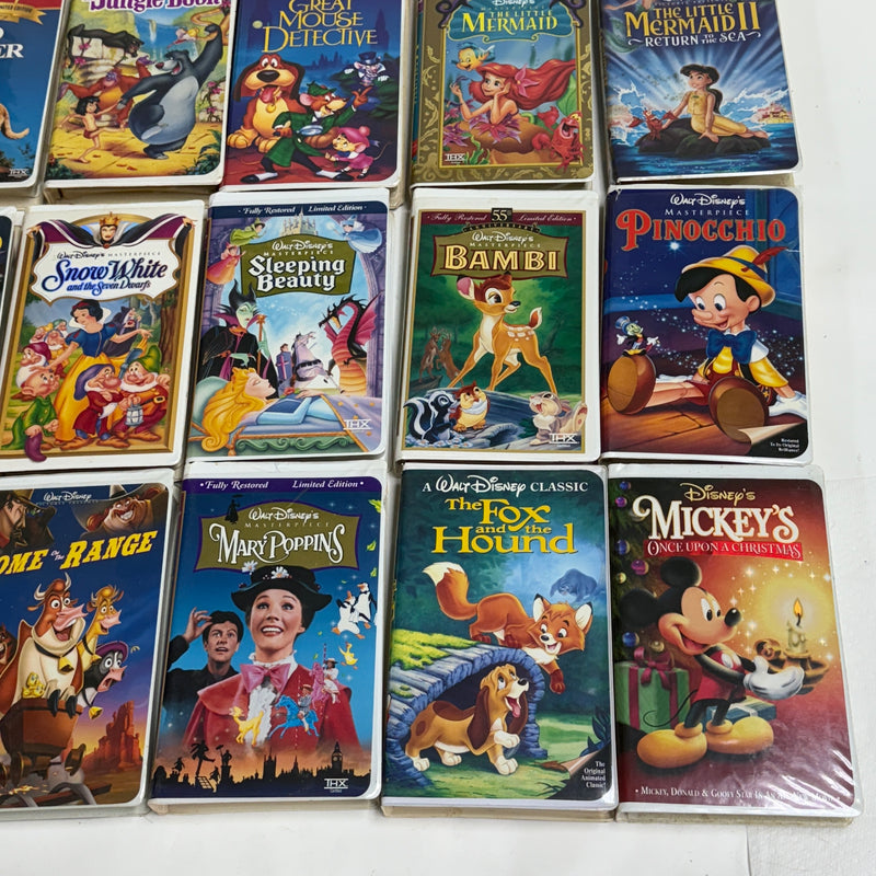 (25) Walt Disney Clamshell Movie Video Home VHS Tapes Lot