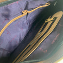 Anuschka East West Floral Flowers Hand Painted Leather Shoulder Bag