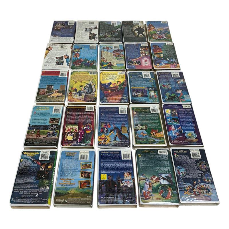 (25) Walt Disney Clamshell Movie Video Home VHS Tapes Lot