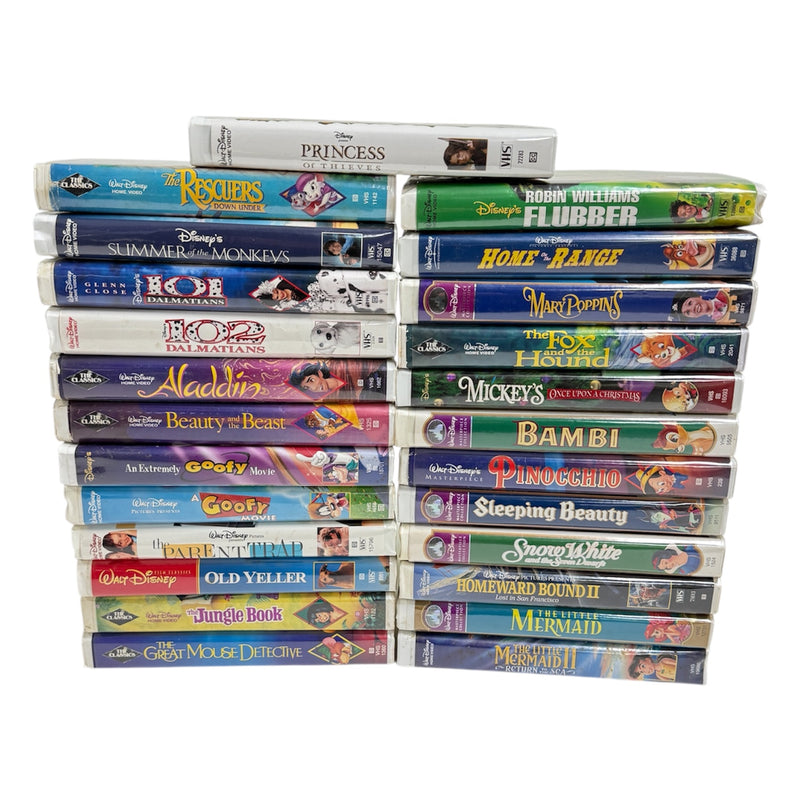 (25) Walt Disney Clamshell Movie Video Home VHS Tapes Lot