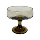 (4) Libbey Vintage MCM Smoked Brown Sherbert Champagne Glasses