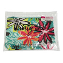 Thirty-One Daisy Craze Flower Floral Blue 12.5" x 9" Canvas Zipper Pouch