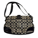 Coach Hampton Signature Jacquard Leather Flap Shoulder Bag Purse F12641