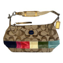 Coach Multicolor Stripe Brown Jacquard Signature Shoulder Bag F15586