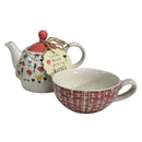 Pavilion Gift Mother Stackable 15 oz Teapot & 8 oz Tea Cup/Coffee Mug Set