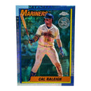 Cal Raleigh Topps Chrome 35th Anniversary Silver Pack Aqua Refractor /199 Baseball Card T90C-138