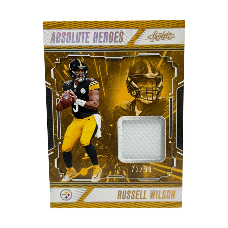 Russell 2024 Wilson Panini Absolute Heroes Patch /99 Football Card AHM