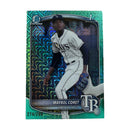 Maykel Coret 2025 Topps 1st Bowman Aqua Mojo Refractor /299 Rookie RC Baseball Card BCP-240