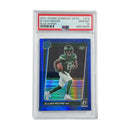 Elijah Moore 2021 Panini Donruss Optic Blue Hyper Rated Rookie Football Card