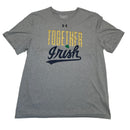 Under Armour Together Notre Dame Fighting Irish Loose Grey Short Sleeve Shirt