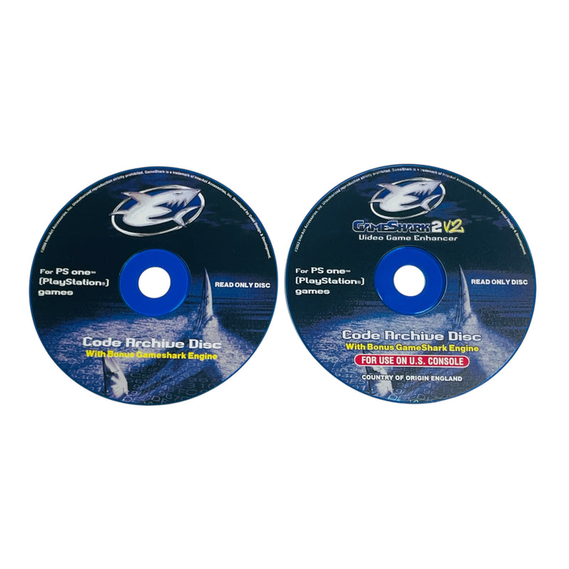 GameShark Code Archive Sony PlayStation 1 PS1 PS one + GameShark 2 V2 Discs