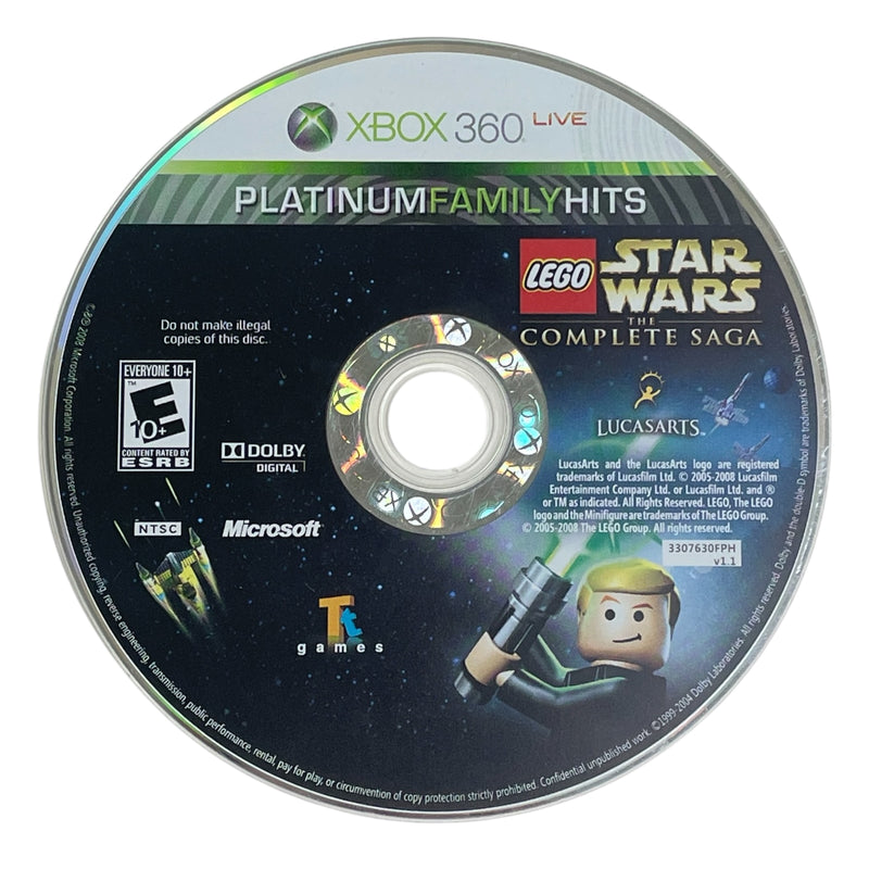 Lego Star Wars The Complete Saga Platinum Hits Microsft Xbox 360 Video Game Disc