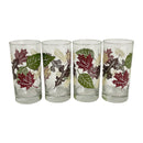 (4) Libbey Autumn Fall Leaf Leaves 16 oz Glass Tumblers