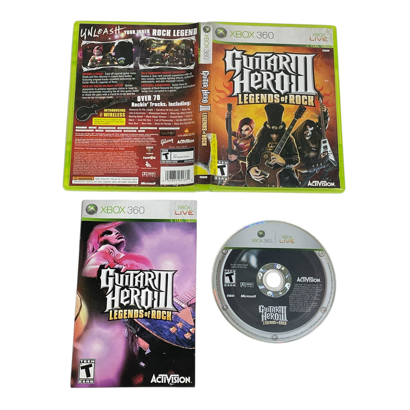 Guitar Hero III Legends of Rock Microsoft Xbox 360 Video Game