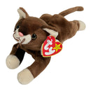 TY Beanie Babies Pounce The Brown Cat Stuffed 9" Toy Beanbag Plush