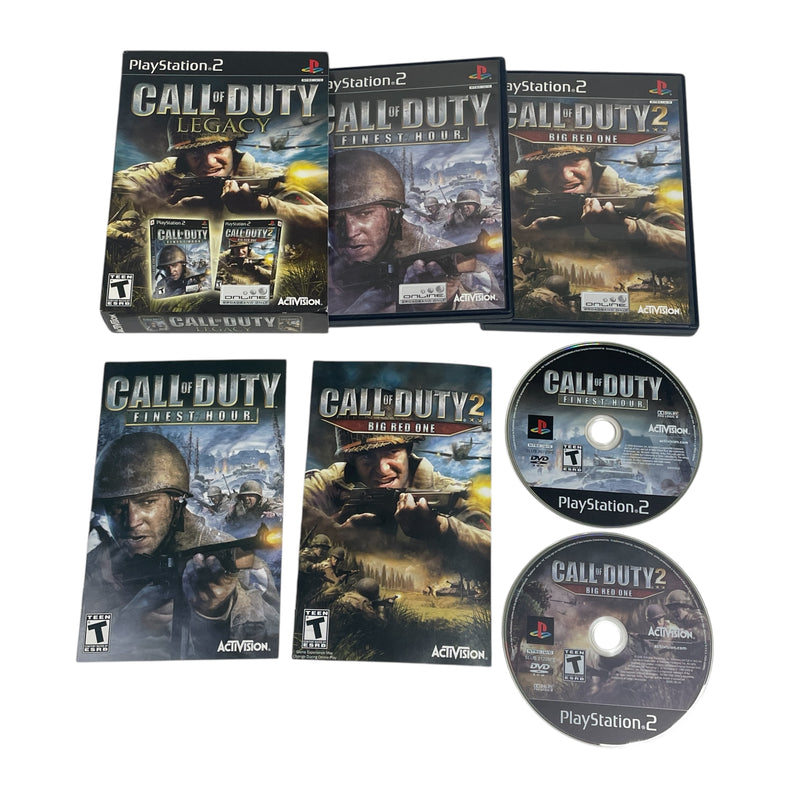 Call of Duty Legacy Finest Hour Big Red One 2 Pack Sony Playstation 2 Video Games