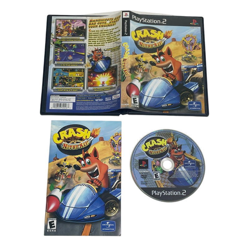 Crash Bandicoot Nitro Kart Sony Playstation 2 PS2 Video Game