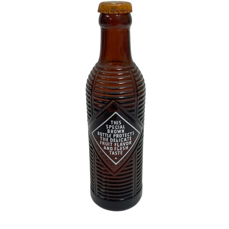 Orange Crush 1974 Brown Ribbed Crushie Soda Pop 7 FL. OZ. Bottle