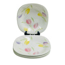 (4) Studio Nova French Tulips Floral Flowers 8 1/4" Soup Cereal Bowl CH007