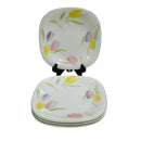 (4) Studio Nova French Tulips Floral Flowers 8.5" Lunch Plates CH007