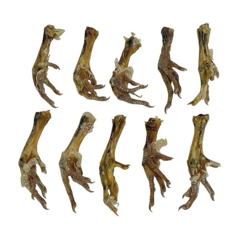 (10) Natural Dog Chew Treat Chicken Feet