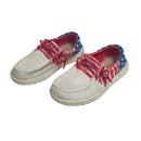 Hey Dude Wendy Sox Tri Patriotic American Flag Womens Slip On Shoes