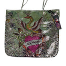 Ed Hardy Christian Audigier Phoenix Bird Heart Tattoo Sparkling Sequins Tote Bag