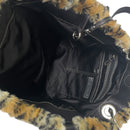 B. Makowsky Womens Cheetah Faux Fur Shoulder Purse Handbag Bag w/ Wristlet