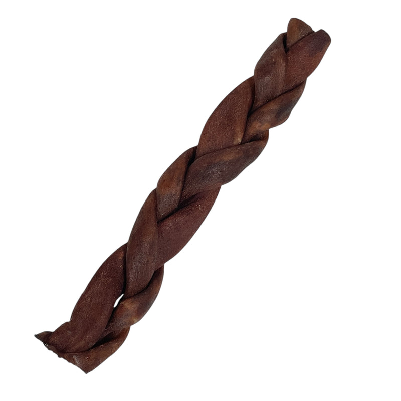 6" Natural Dog Chew Treat Beef Cow Braided Collagen Stick