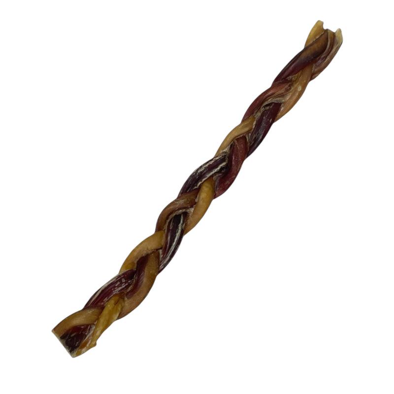 10"-12" Dog Chew Treat Natural Braided Bully Bull Beef Stick