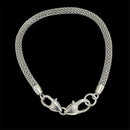 Brighton Beverly Glam Mesh Beads/Charms Antique Silver Tone 7" Bracelet