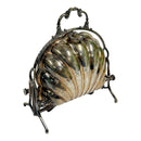 Antique Silver Plate On Copper Made In England Clam Shell Biscuit Muffin Warmer