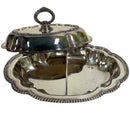 Sheffield Silver Co. Electro Plated Copper EPC Antique Ornate Divided Entree Dish 1651