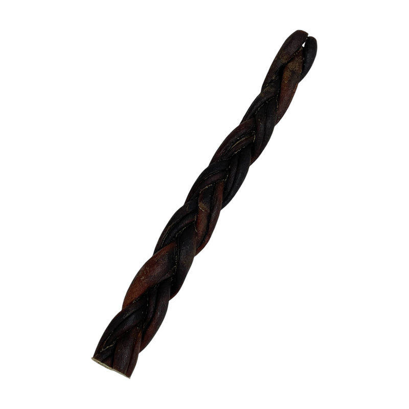 12" Natural Dog Chew Treat Beef Cow Braided Collagen Stick