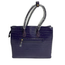 Adrienne Vittadini Business Travel Deluxe Crocodile Croc Skin Workbook Tote Bag