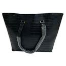 Adrienne Vittadini Mixed Media Collection Business Travel Deluxe Python Snake Skin Workbook Tote Bag