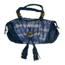 Sharif Tie Die Bamboo Accent Heart Tassel Leather Purse Handbag Shoulder Bag