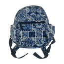Vera Bradley Island Tile Blue Floral Flowers Quilted Small Bag Compact Backpack