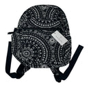 Vera Bradley Black Bandana Medallion Quilted Small Bag Compact Backpack