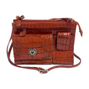 Brighton Burnt Orange Crocodile Croc Heart Crossbody Purse Bag
