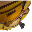 Dooney & Bourke Alto Collection Canvas Leather Crossbody Saddle Bag