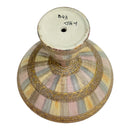 Bitossi Aldo Londi Seta Pastel Gold Purple MCM Italy 8"x9" Compote Pedestal Bowl