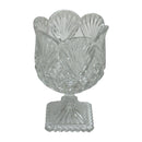 Shannon Crystal Designs of Ireland Tulip 24% Lead Crystal 7" Compote Pedestal Vase