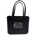 Bogg Non-Slip Waterproof Washable Rubber Accessory Tote Bag w/ Insert & Pouch